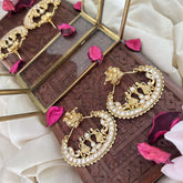 Vriksham Premium AD Stone Designer Bridal Earrings-White-G18223